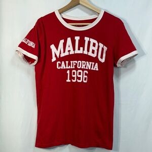 🦭 On Fire Red Malibu California 1996 Tee